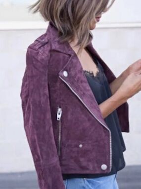 Sl8 burgundy motto jacket medium